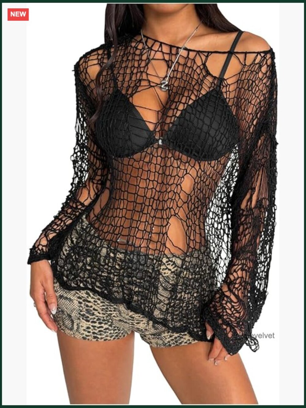 Distressed Grunge Hollow Out Knit Pullover Top - Picture 1 of 5